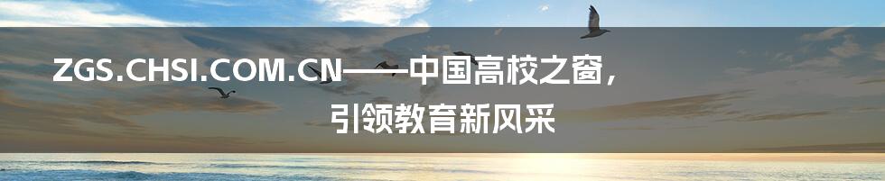 ZGS.CHSI.COM.CN——中国高校之窗，引领教育新风采