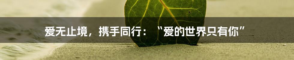 爱无止境，携手同行：“爱的世界只有你”