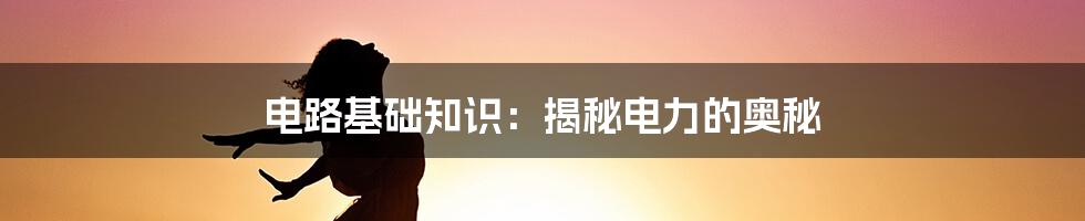 电路基础知识：揭秘电力的奥秘