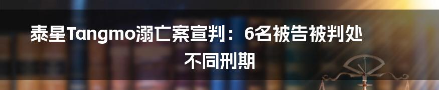 泰星Tangmo溺亡案宣判：6名被告被判处不同刑期