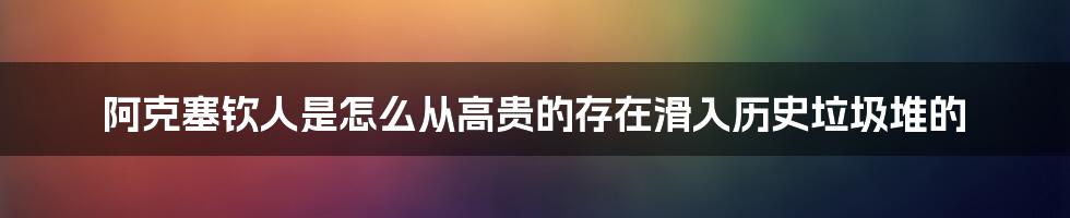 阿克塞钦人是怎么从高贵的存在滑入历史垃圾堆的