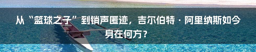 从“篮球之子”到销声匿迹，吉尔伯特·阿里纳斯如今身在何方？