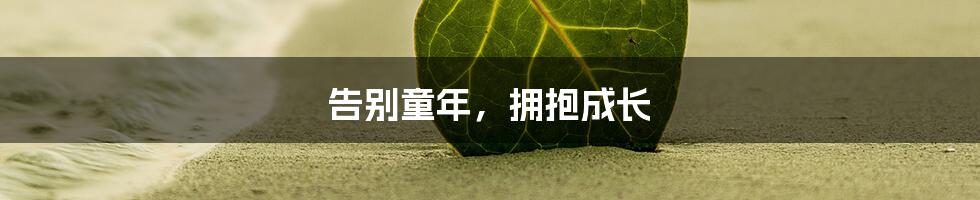 告别童年，拥抱成长