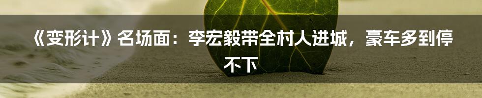 《变形计》名场面：李宏毅带全村人进城，豪车多到停不下