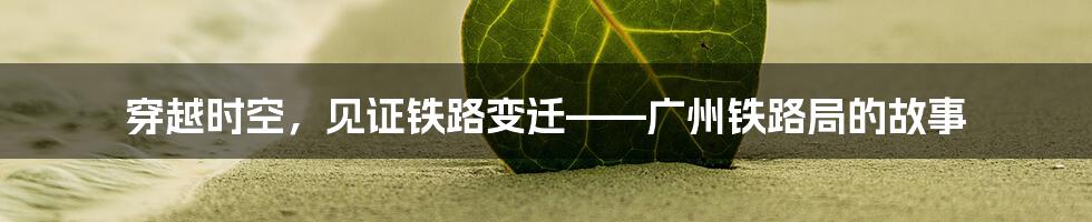 穿越时空，见证铁路变迁——广州铁路局的故事