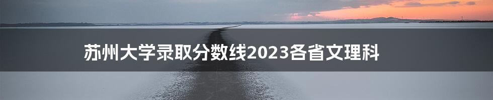 苏州大学录取分数线2023各省文理科