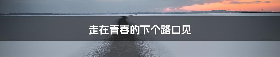 走在青春的下个路口见