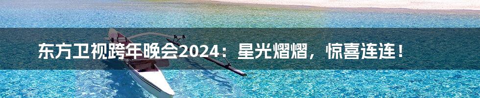 东方卫视跨年晚会2024：星光熠熠，惊喜连连！