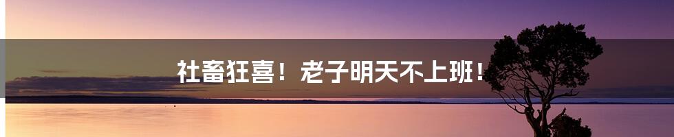 社畜狂喜！老子明天不上班！