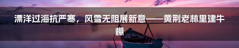 漂洋过海抗严寒，风雪无阻展新意——黄荆老林里建牛棚