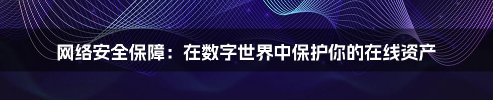 网络安全保障：在数字世界中保护你的在线资产