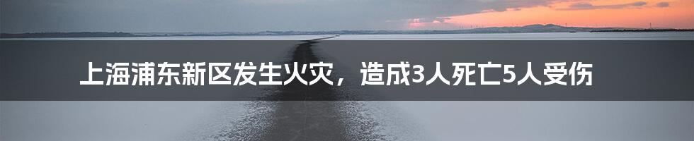 上海浦东新区发生火灾，造成3人死亡5人受伤