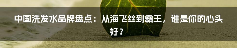 中国洗发水品牌盘点：从海飞丝到霸王，谁是你的心头好？