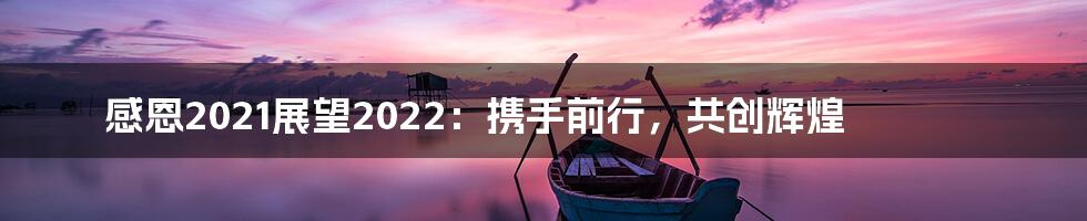 感恩2021展望2022：携手前行，共创辉煌