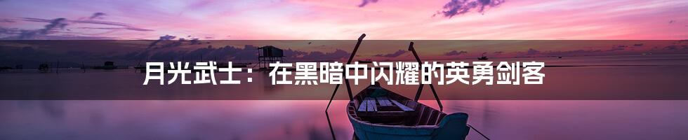 月光武士：在黑暗中闪耀的英勇剑客