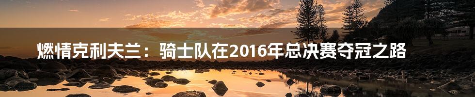 燃情克利夫兰：骑士队在2016年总决赛夺冠之路