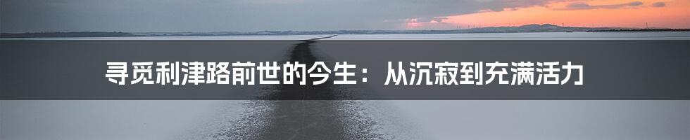 寻觅利津路前世的今生：从沉寂到充满活力