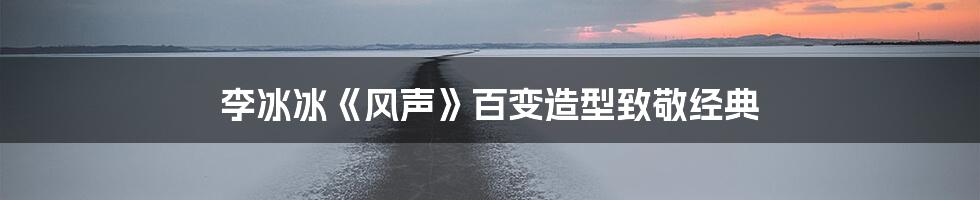 李冰冰《风声》百变造型致敬经典