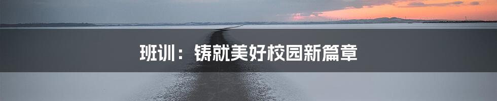 班训：铸就美好校园新篇章