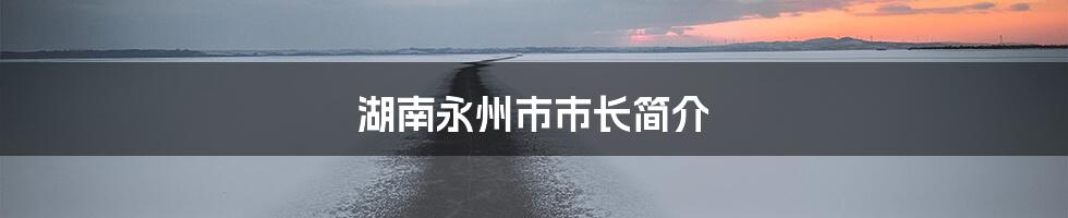 湖南永州市市长简介