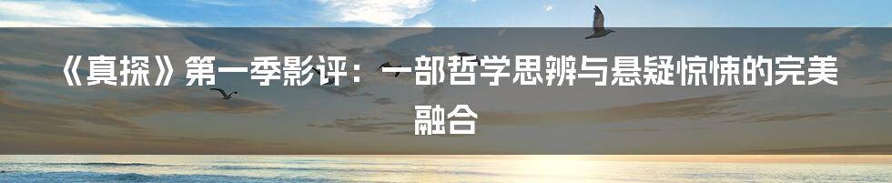 《真探》第一季影评：一部哲学思辨与悬疑惊悚的完美融合