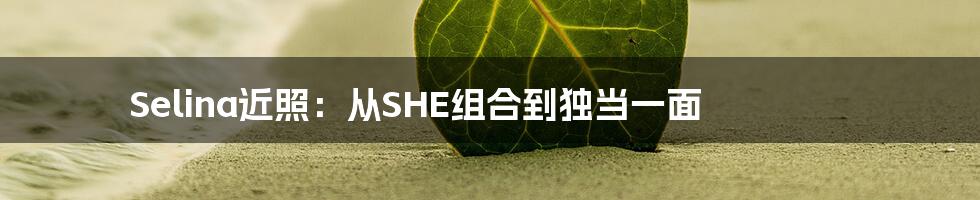 Selina近照：从SHE组合到独当一面