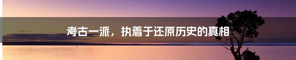 考古一派，执着于还原历史的真相