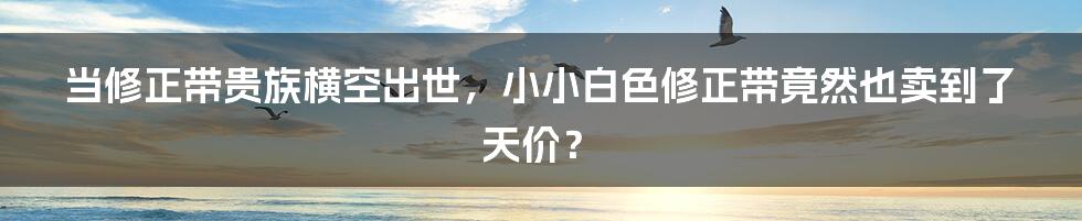 当修正带贵族横空出世，小小白色修正带竟然也卖到了天价？