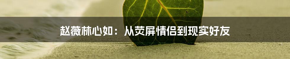 赵薇林心如：从荧屏情侣到现实好友