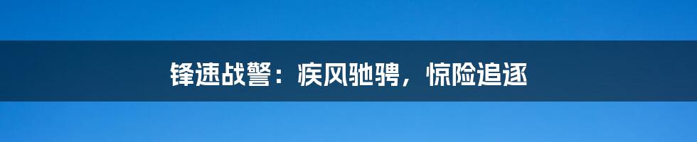 锋速战警：疾风驰骋，惊险追逐