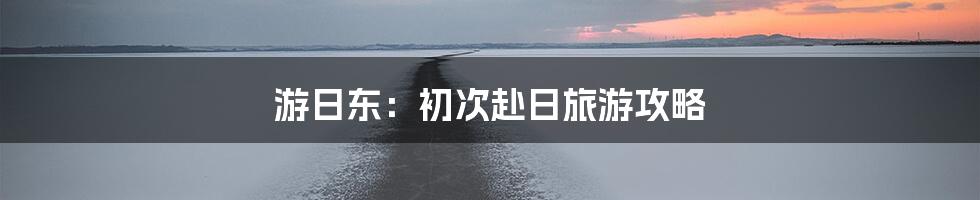 游日东：初次赴日旅游攻略