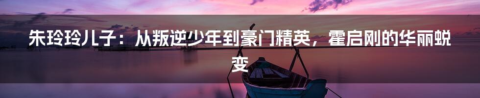 朱玲玲儿子：从叛逆少年到豪门精英，霍启刚的华丽蜕变