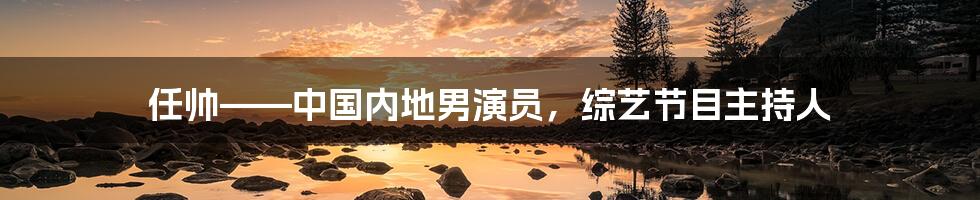 任帅——中国内地男演员，综艺节目主持人