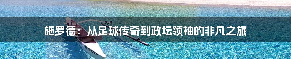 施罗德：从足球传奇到政坛领袖的非凡之旅