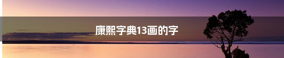 康熙字典13画的字