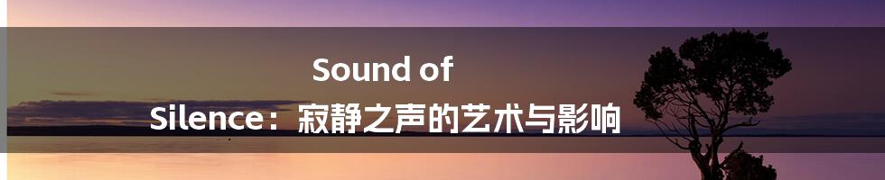 Sound of Silence：寂静之声的艺术与影响