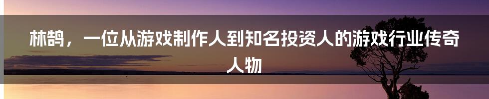 林鹄，一位从游戏制作人到知名投资人的游戏行业传奇人物