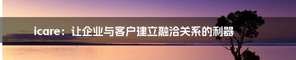 icare：让企业与客户建立融洽关系的利器