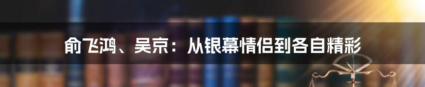 俞飞鸿、吴京：从银幕情侣到各自精彩