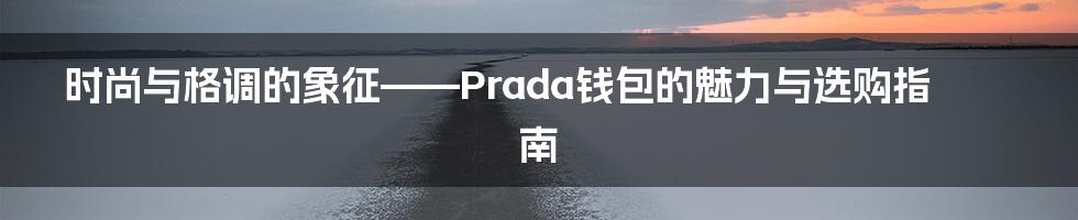 时尚与格调的象征——Prada钱包的魅力与选购指南