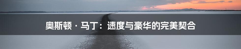 奥斯顿·马丁：速度与豪华的完美契合