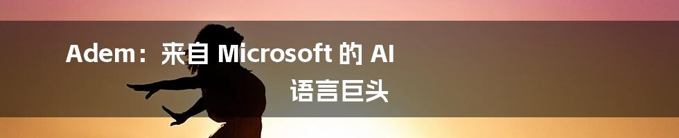 Adem：来自 Microsoft 的 AI 语言巨头