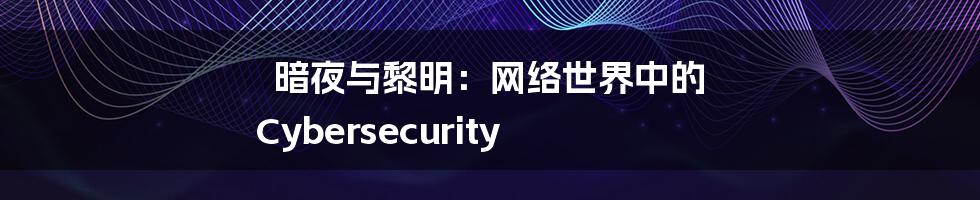 暗夜与黎明：网络世界中的 Cybersecurity