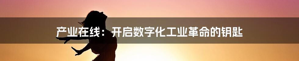 产业在线：开启数字化工业革命的钥匙