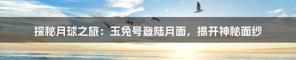 探秘月球之旅：玉兔号登陆月面，揭开神秘面纱