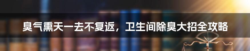 臭气熏天一去不复返，卫生间除臭大招全攻略