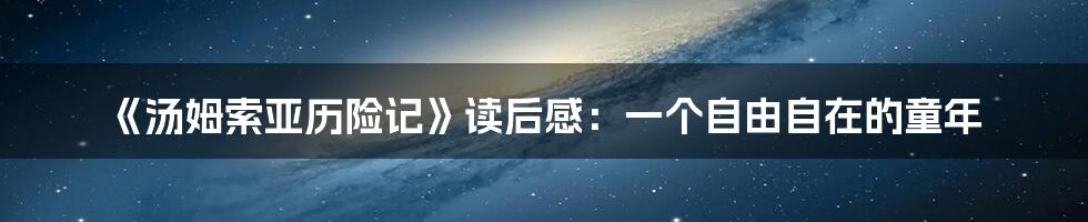 《汤姆索亚历险记》读后感：一个自由自在的童年