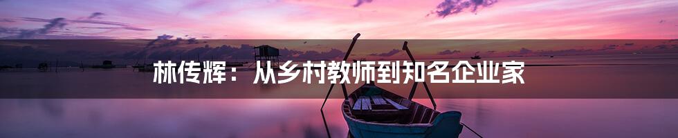 林传辉：从乡村教师到知名企业家