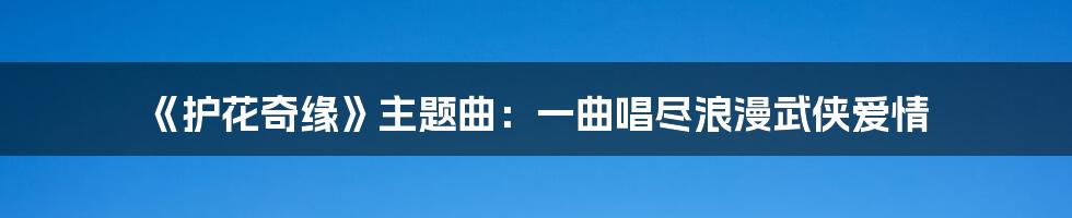 《护花奇缘》主题曲：一曲唱尽浪漫武侠爱情