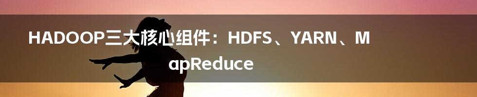 HADOOP三大核心组件：HDFS、YARN、MapReduce